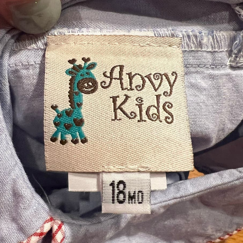 Anvy Kids Long Bubble size 18 months Patriotic Longall Boutique Cotton NWOT - Picture 3 of 3